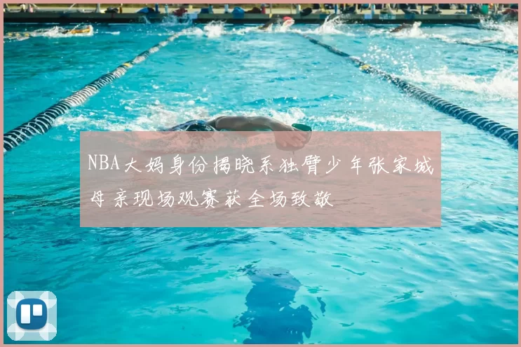 NBA大妈身份揭晓系独臂少年张家城母亲现场观赛获全场致敬