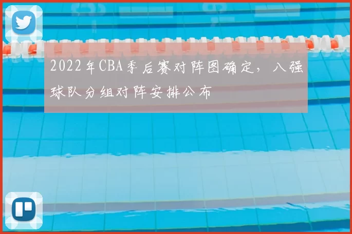 2022年CBA季后赛对阵图确定，八强球队分组对阵安排公布